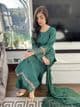 Qalamkar green outfit chicken kari