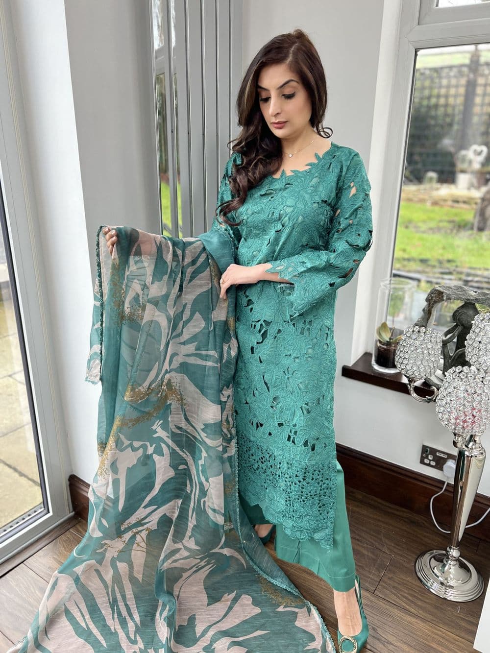 Rang Ras lawn suit : green