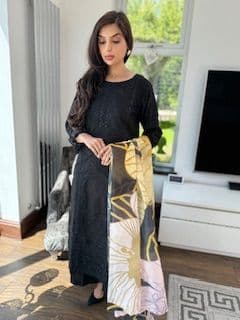 Rang Rasiya Alaya Inspired Embroidered Black Suit