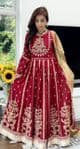 Rangili Maroon Embellished Maxi Suit