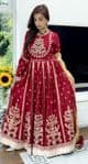 Rangili Maroon Embellished Maxi Suit