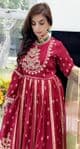 Rangili Maroon Embellished Maxi Suit