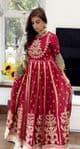 Rangili Maroon Embellished Maxi Suit