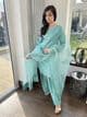 Raw silk FARSHI Salwaar suit : Green