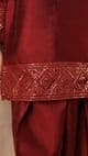 Raw silk Farshi Salwaar suit : maroon