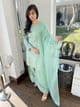 Raw silk Farshi Salwaar suit mint
