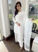 Raw silk Farshi Salwaar suit : white