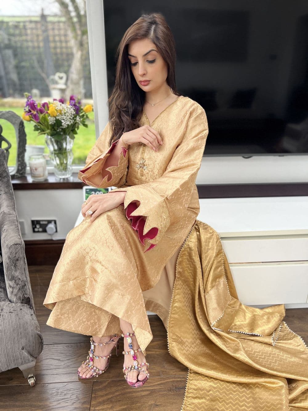 Regal gold banarsi outfit