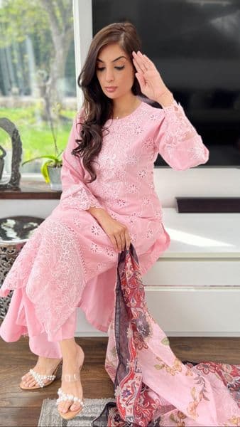 Saba cotton pallazo suit : pink