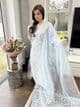 Safa sky blue organza suit