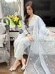 Safa sky blue organza suit