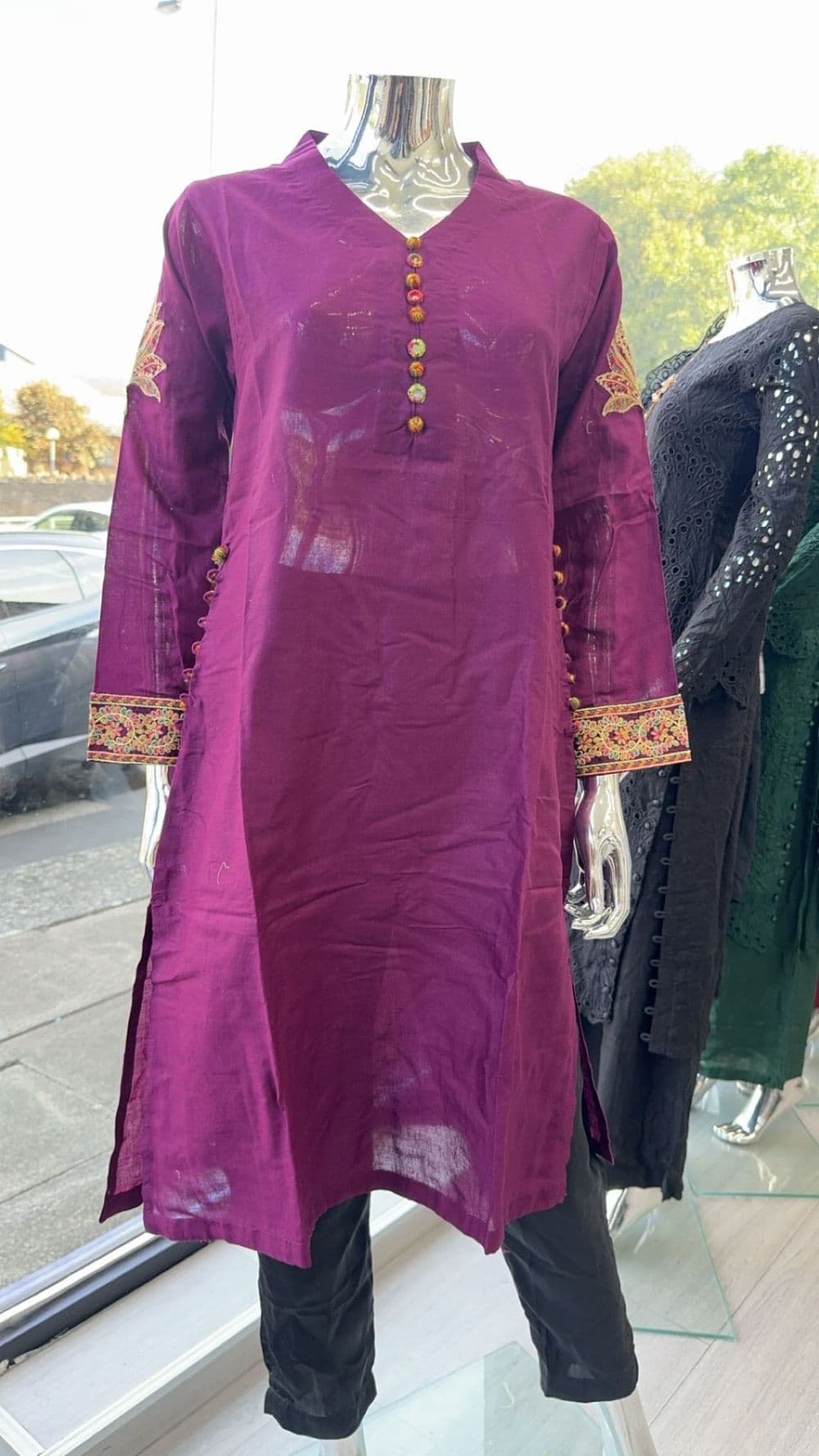 Sana purple kurta