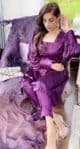 Saniya luxe Purple Satin Ruffle Dupatta suit