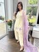 Sehar butter yellow salwwar lawn outfit