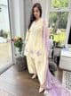 Sehar butter yellow salwwar lawn outfit