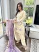 Sehar butter yellow salwwar lawn outfit