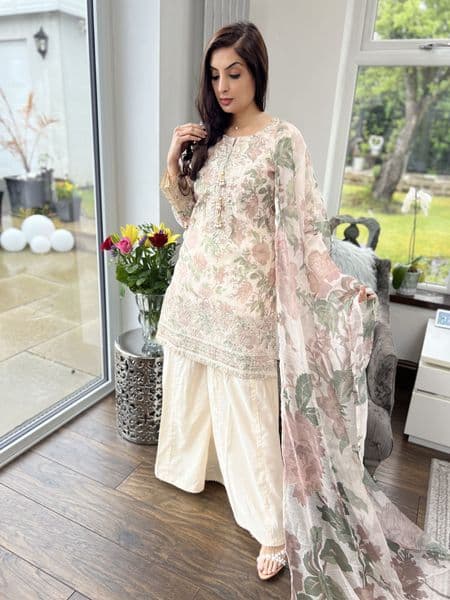 Sehar cream kali sharara outfit d1