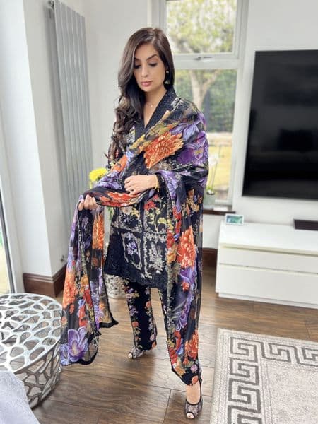 Sehar viscous suit : black