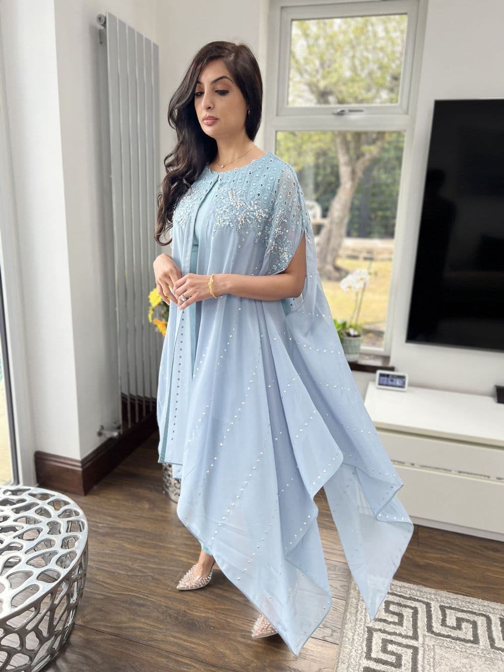 Vanya cape suit