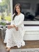 White crochet kaftan