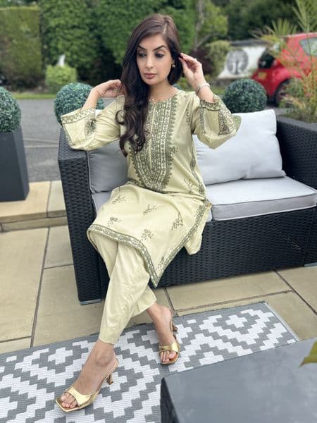 Zara 2 piece co ord set : green