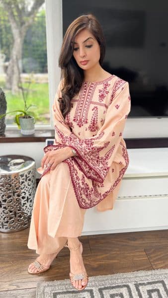 Zara cotton co ord set : beige