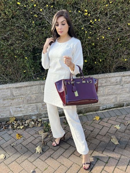 Zara geometric co ord set : ivory d1