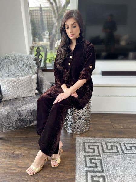 Zara velvet luxe d2 brown