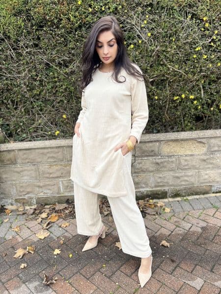 Zara warm co ord : cream d3