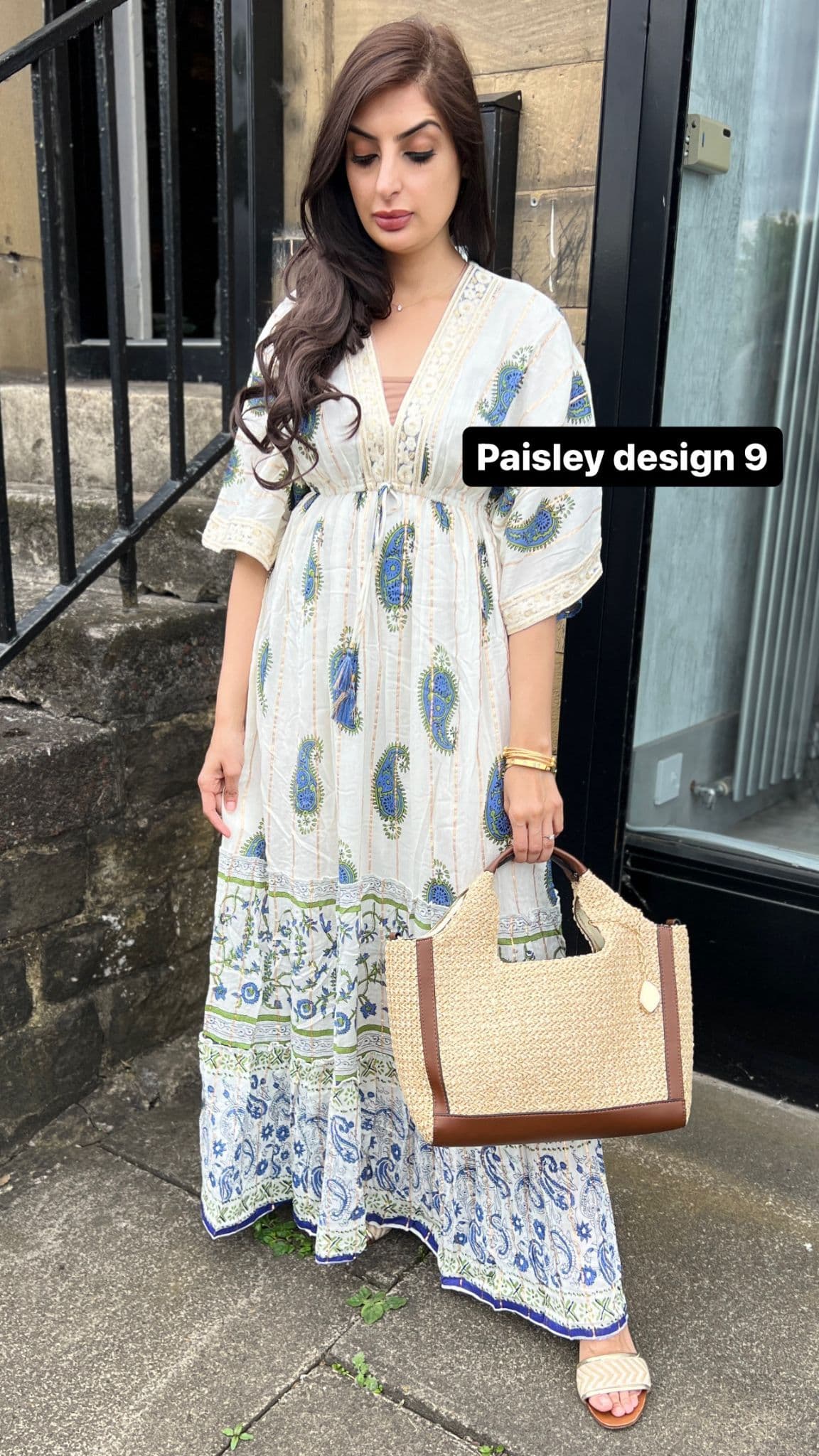 chinese dress ladies CUPSHE Women's Boho Paisley Maxi Dress V Neck Cap Sleeve Smocked Ruffled A  Line Long Summer Dresses Green Paisley, S at Amazon Women's Clothing store