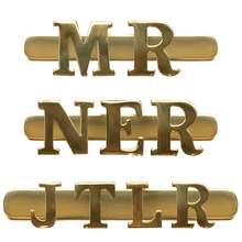 Bespoke Brass Initial Cap Badges