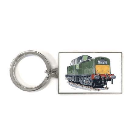 Class 17 Clayton Bo-Bo Diesel Locomotive BR Green Livery Key Ring
