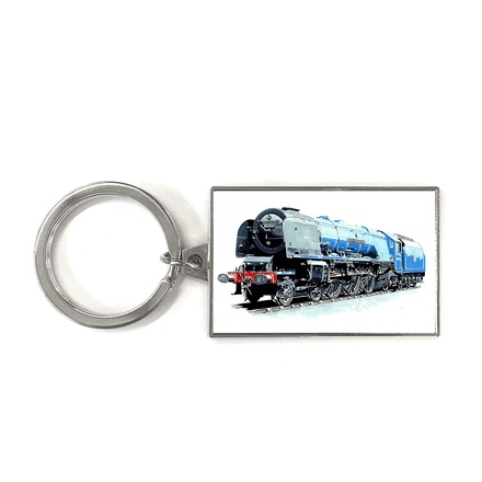 Coronation Class 8p 4-6-2 No.46254 City of Stoke-on-Trent (BR Blue) Key Ring