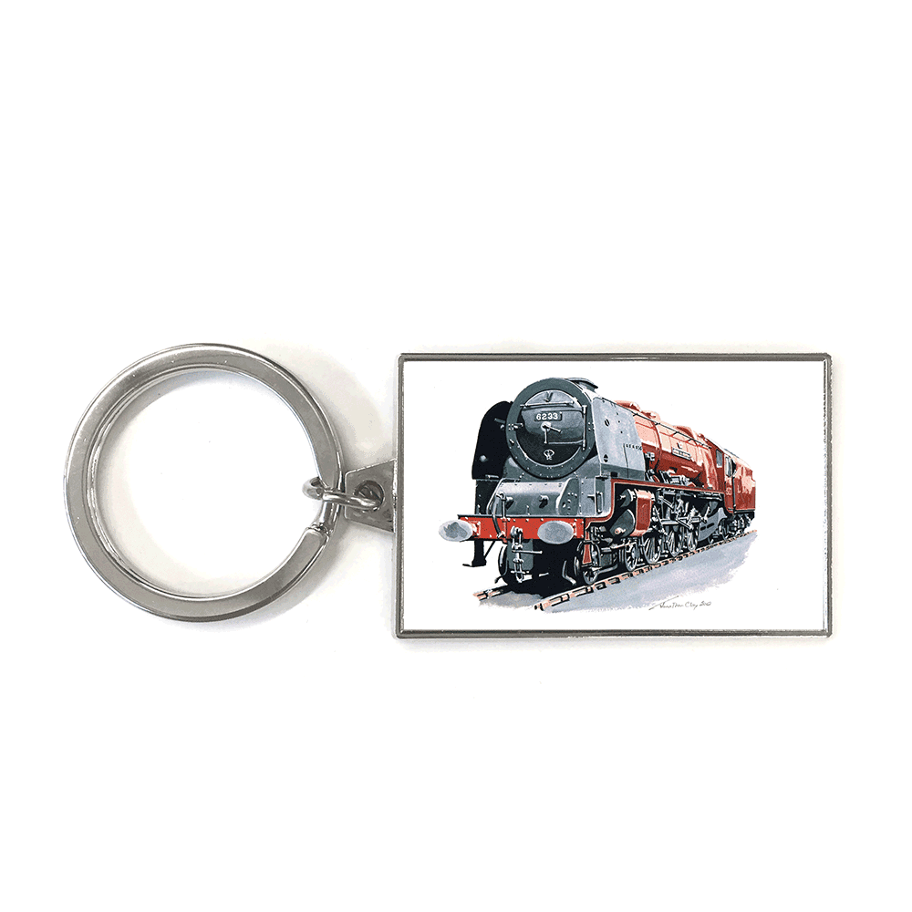 Coronation Class 8P 4-6-2 No 6233 Duchess of Sutherland LMS Maroon Key Ring