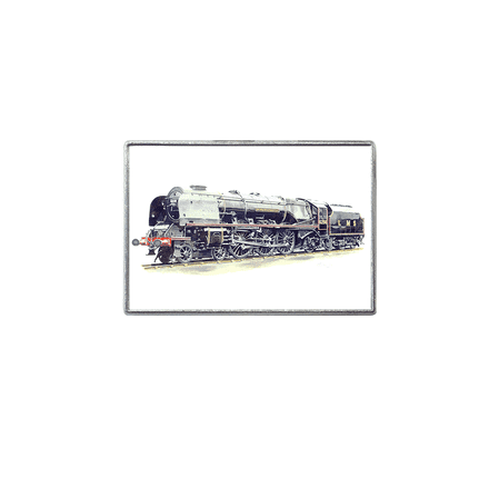 Coronation Class 8P 4-6-2 No.6256 Sir William Stanier FRS (LMS Black. Side view) Fridge Magnet