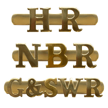 Early Scottish Railways Brass Letter Cap Badges