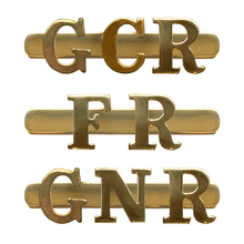 English Early Railways Brass Letter Cap Badges