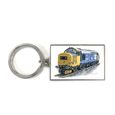 English Electric Class 37 No. 37 408 Loch Rannoch Large Logo Blue livery Key Ring