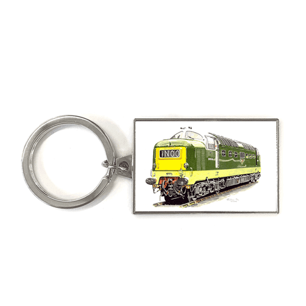 English Electric Production Deltic Co-Co No.D9019 BR Green Livery Key Ring