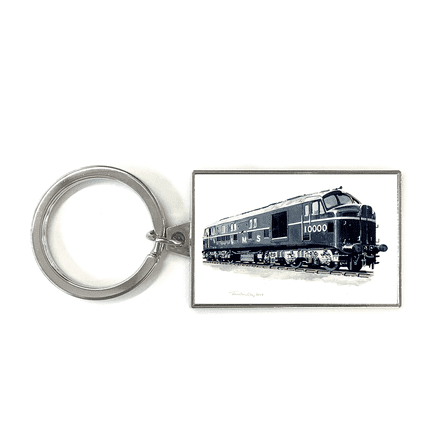 Ex LMS Prototype Co-Co Diesel Locomotive No.10000 - LMS Black Livery Key Ring