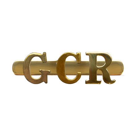 GCR- Great Central Railway Brass Cap Badge