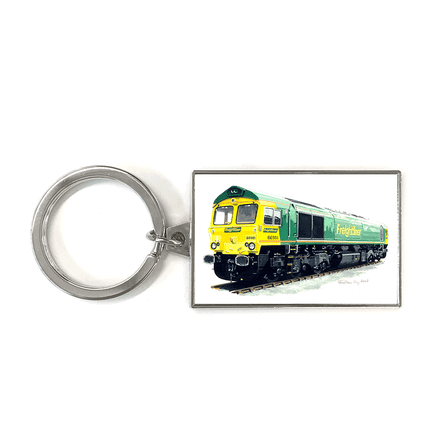 General Motors Class 66 Diesel-Electric No.66 591 Freightliner Green Livery Key Ring