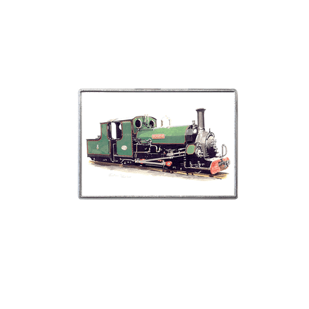 Hunslet 2-4-0ST+T Locomotive Blanche Fridge Magnet