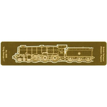 King Gearge V Etched Brass Bookmark