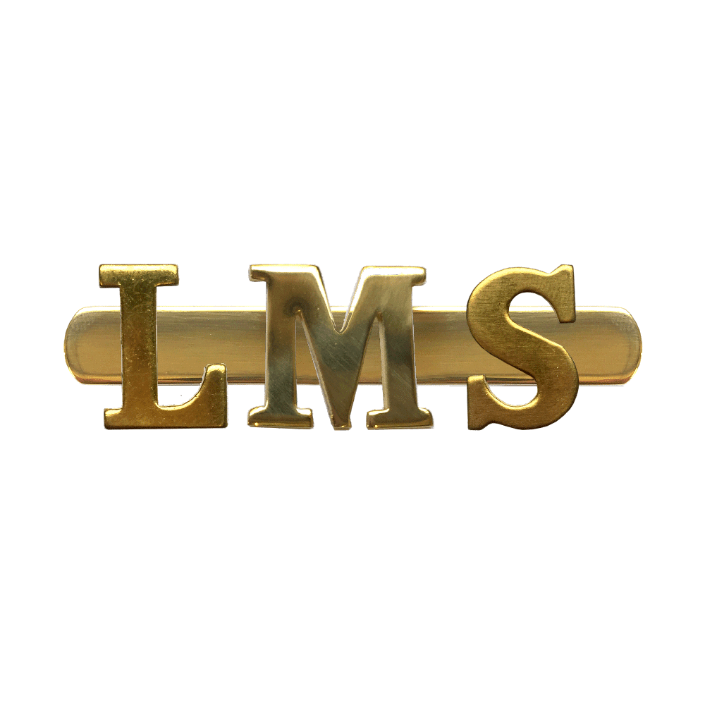 LMS - London Midland and Scottish Railway Brass Cap Badge