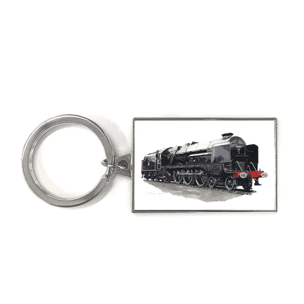 LMS Turbomotive 4-6-2 No.46202 (BR Black livery) Key Ring