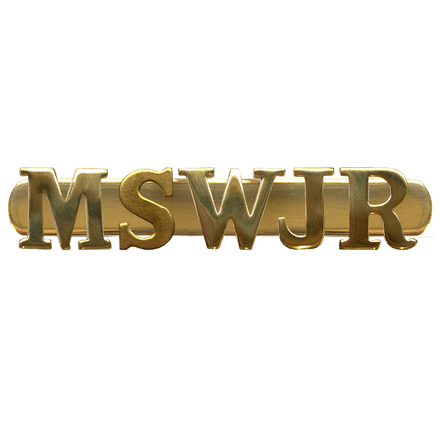 MSWJR - Midland and South Western Junction Railway Brass Cap Badge