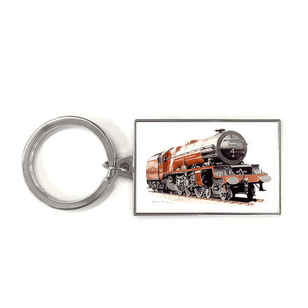 Princess Class 8P 4-6-2 No.6201 Princess Elizabeth (LMS Maroon) Key Ring