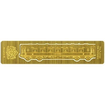 Pullman Car Compnay Etched Brass Bookmark