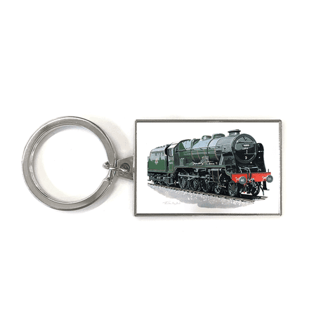 Rebuilt Royal Scot Class 4-6-0 No.46100 Royal Scot. (BR Green) Key Ring